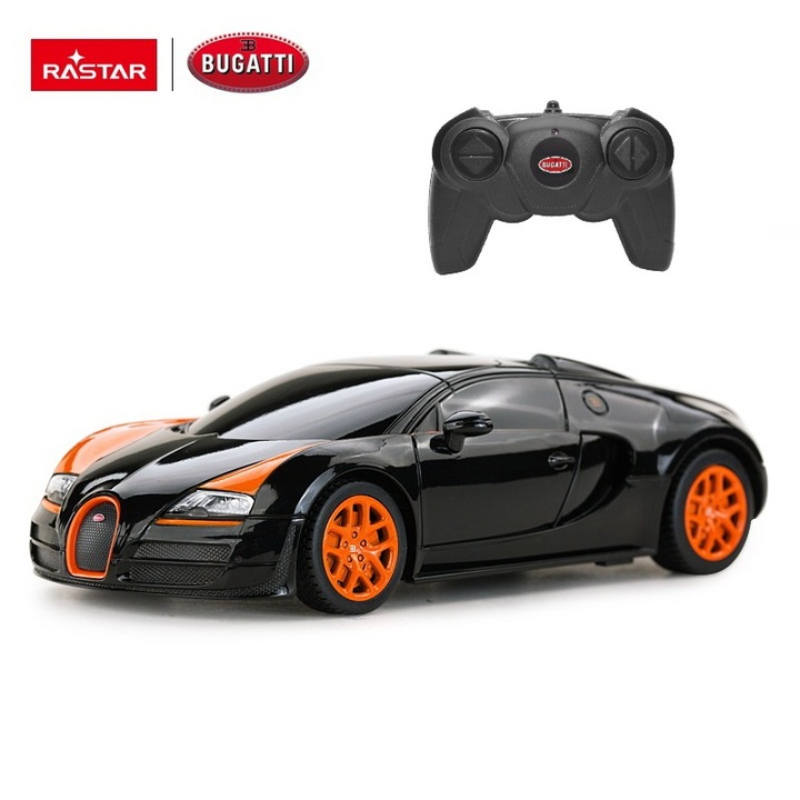 Távirányítós autó Bugatti Grand Sport Vitesse fekete 1:24 méretarányban