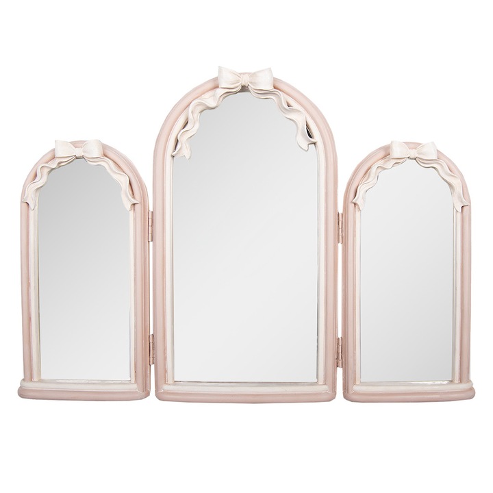 Oglinda masa polirasina roz 48x4x34 cm