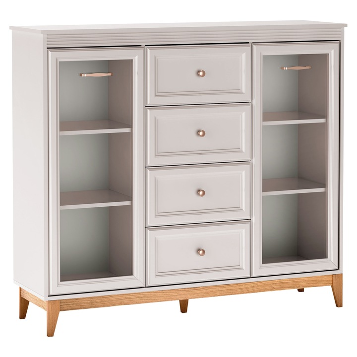 Vitrina Stebin SE07, MIRJAN 24, casmir, 41x142x126 cm