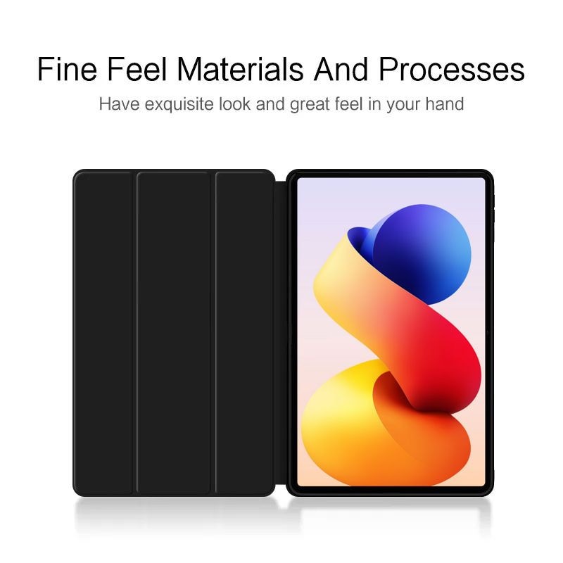 Husa Ultra Slim pentru tableta Xiaomi Redmi Pad 2 Pro 12.1'' (2025), Silicon TPU, Smart Cover - Negru