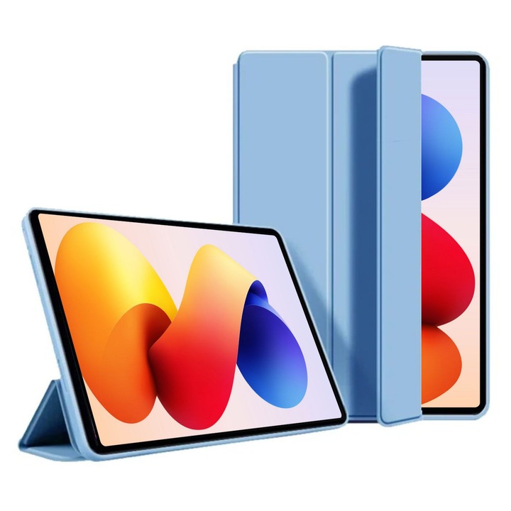 Husa Ultra Slim pt. tableta Xiaomi Redmi Pad 2 Pro 12.1'' (2025), Silicon TPU, Smart Cover - Albastru Azur