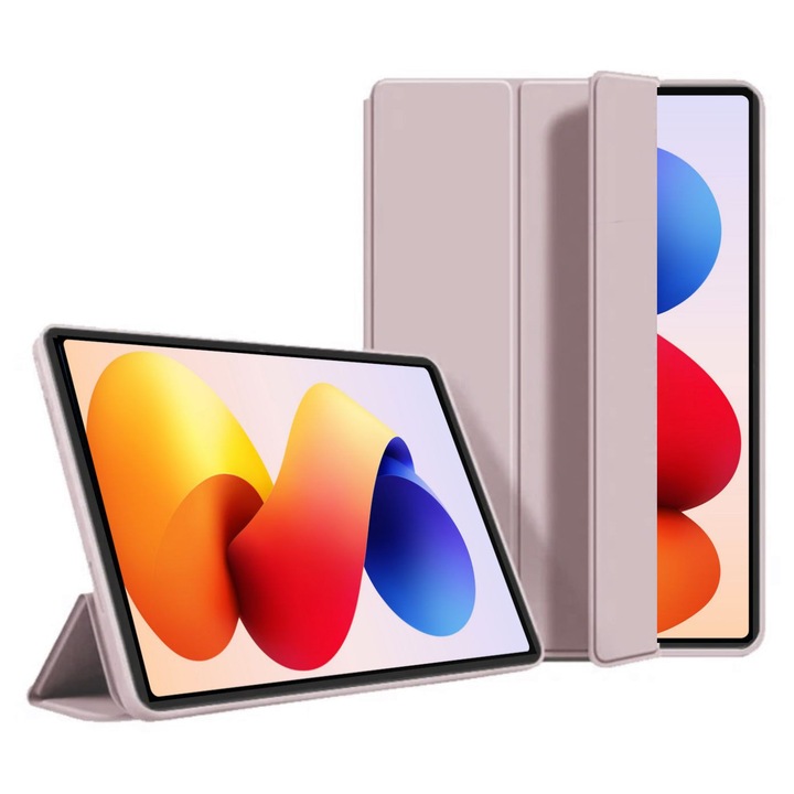 Husa Ultra Slim pt. tableta Redmi Pad 2 Pro 12.1'' (2025) - Silicon TPU, Smart Cover - Roz