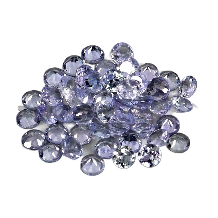 Set de 48 tanzanite naturale 4.2ct, Songea, 2.6x2.6x1.8mm, IF-VVS