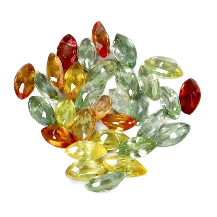 Set safire naturale Songea, 4.07ct, 31 bucati