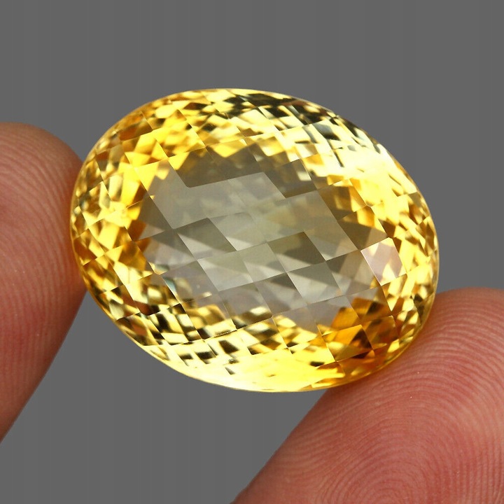 Piatra pretioasa naturala Songea, citrin, 62.71ct, 27.5x21.74x18.63mm