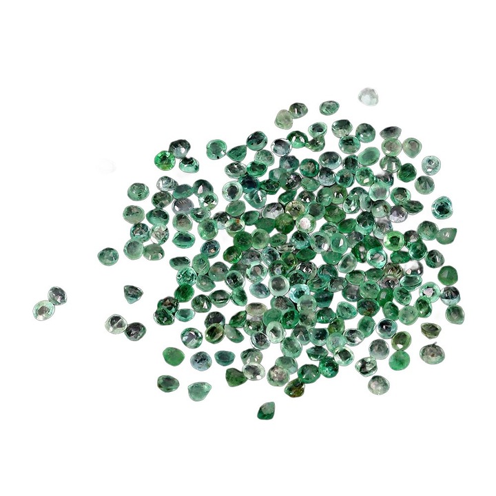 Set smaragde naturale Songea, 4.03ct, 213 bucati, 1.6x1.6x1mm, 0.8g