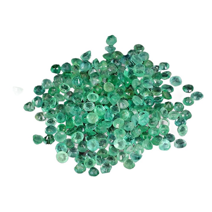 Set de smaragde naturale 4.07ct, 209 bucati, 1.6x1.6x0.5mm, Songea
