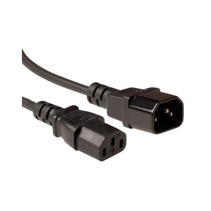 Cablu de alimentare ACT C13 - C14 5m, negru
