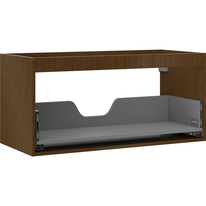Corp dulap Mexen Box-A pentru lavoar 100 cm, 1 sertar, nuc - 91AX0-1000-470-1-86