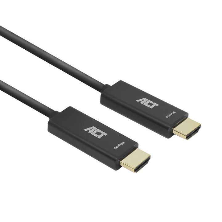 Cablu HDMI ACT 4K Active Optical 15m, Negru