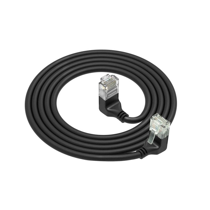 Cablu Patch CAT6A U-UTP 1.5m, ACT, negru