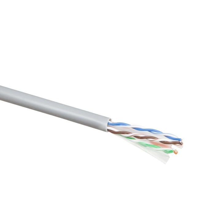 Cablu de instalare CAT6 U-UTP 100m, ACT, gri