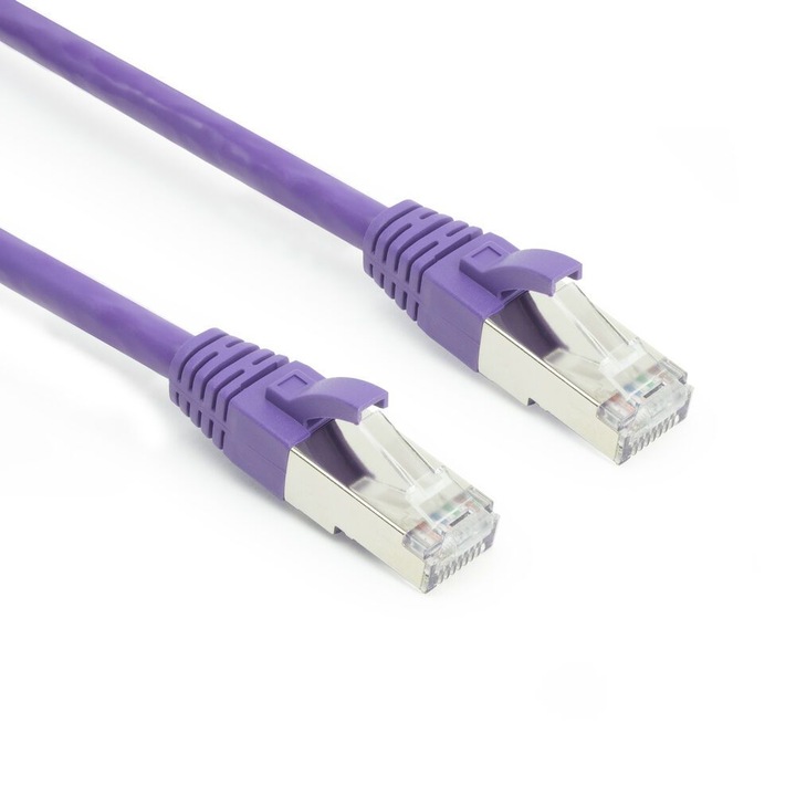 Cablu Patch CAT6A S-FTP 0,25m, ACT, mov
