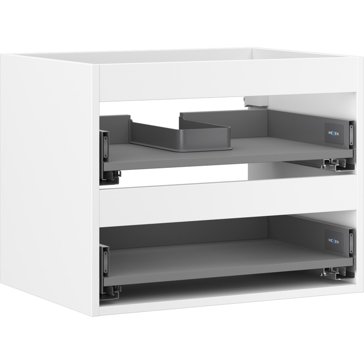 Mexen Box-A corp dulap de baie sub lavoar 60 cm, 2 sertare, alb mat - 91AX0-0600-470-2-01