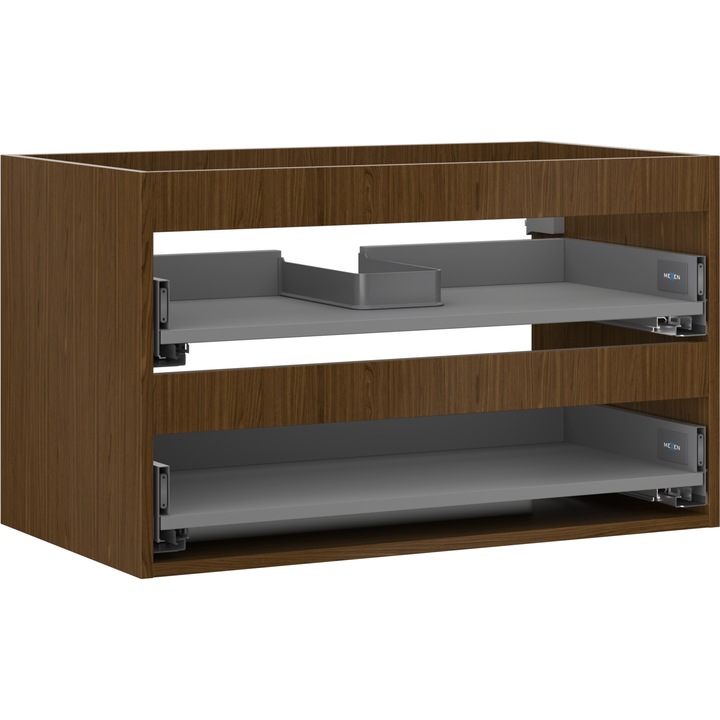 Mexen Box-A corp dulap sub chiuveta 80 cm, 2 sertare, nuc - 91AX0-0800-470-2-86