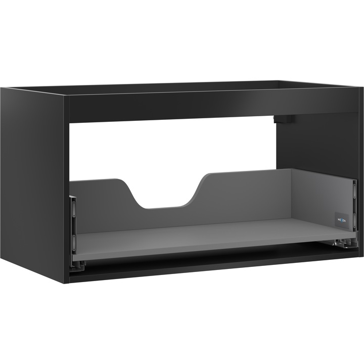 Mexen Box-A corp dulap sub chiuveta 90 cm, 1 sertar, negru mat - 91AX0-0900-470-1-71