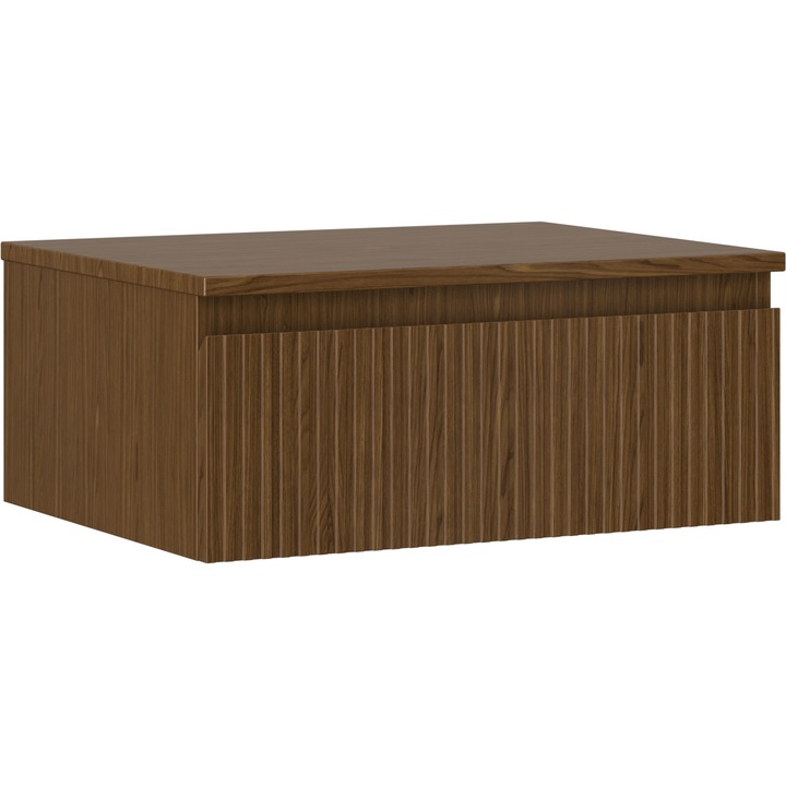 Mexen Rivel dulap baie sub chiuveta 60 cm cu blat, 1 sertar, structurat, nuc - 91A20-06023-1-BFC86