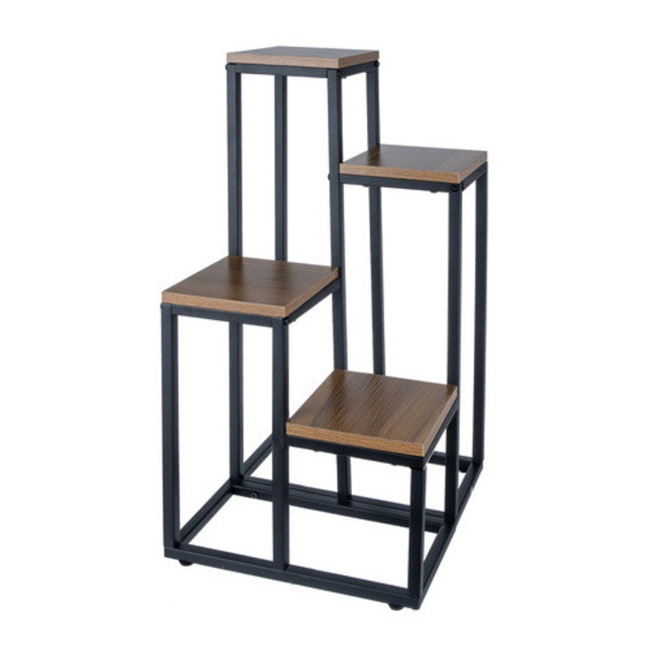 Suport de flori vertical, 69 cm, negru/maro