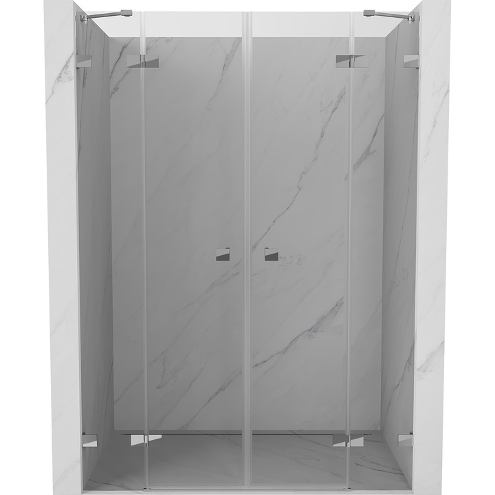 Mexen Lunar usi de dus batante stanga 70 cm, transparent, crom - 834-070-000-01-00-L