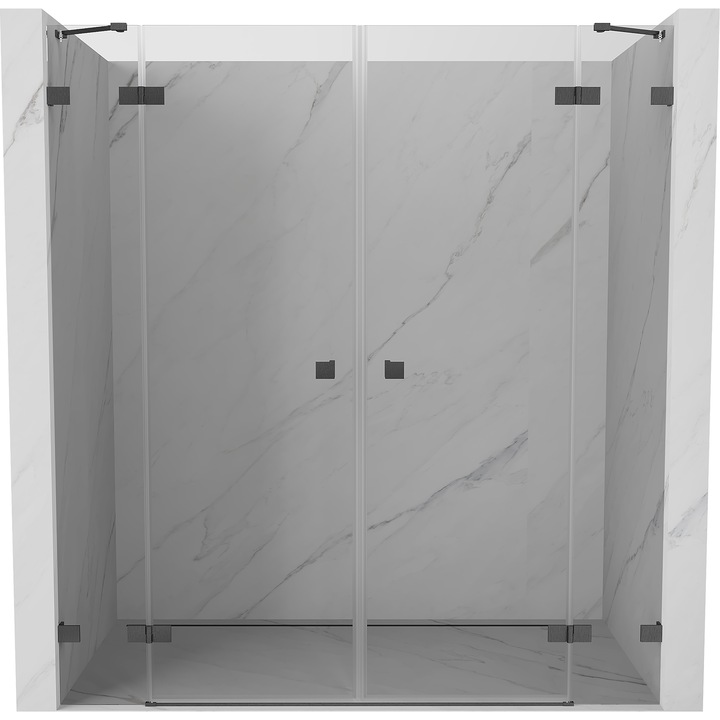 Mexen Lunar usi de dus batante stanga 70 cm, transparent, crom - 834-070-000-01-00-L