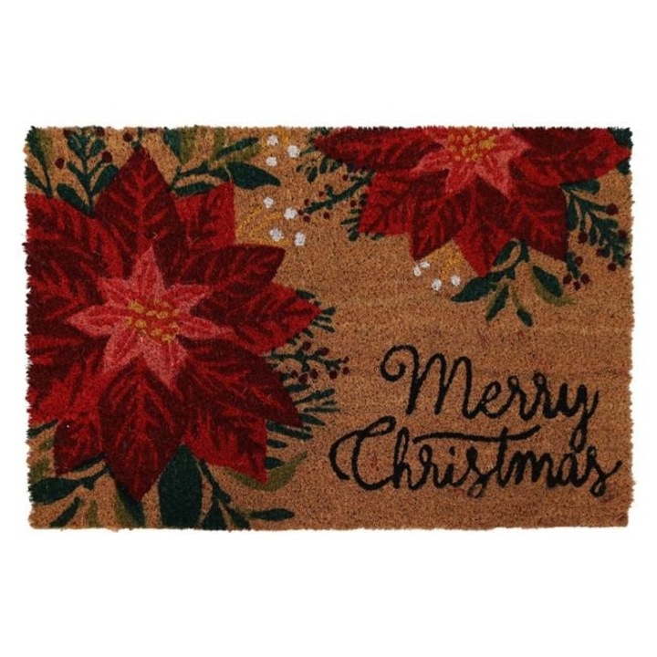 Casa Shop „Merry Christmas” karácsonyi lábtörlő – 60×40 cm, barna kókuszrost