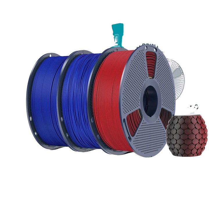 Filament 3D, Mix Colors 5, 1.75mm, 335m, PLA, set