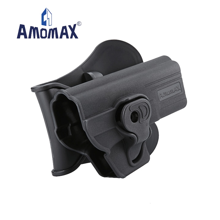 Toc pistol Amomax, set cu 4 platforme de transport, negru