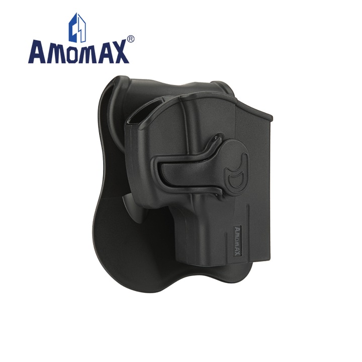 Theca pistol Amomax, Taurus Millennium, 4 platforme de transport, culoare neagra, dimensiuni ajustabile