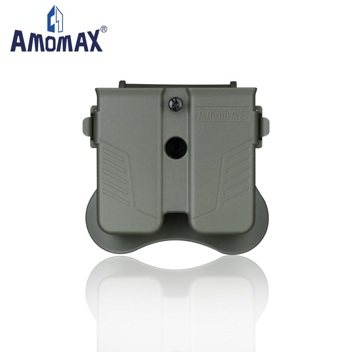 Toc pistol Amomax, universal 9mm, .40, .45, pentru reviste simple sau duble, OD