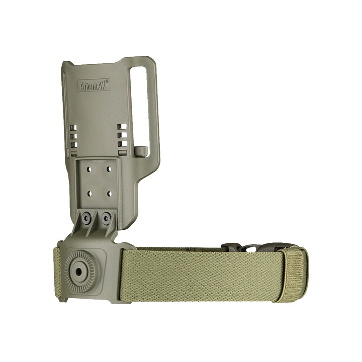 Toc pistol Amomax, Low Ride Duty Drop, suport 360°, culoare neagra, dimensiuni ajustabile 1,5"-2,5"