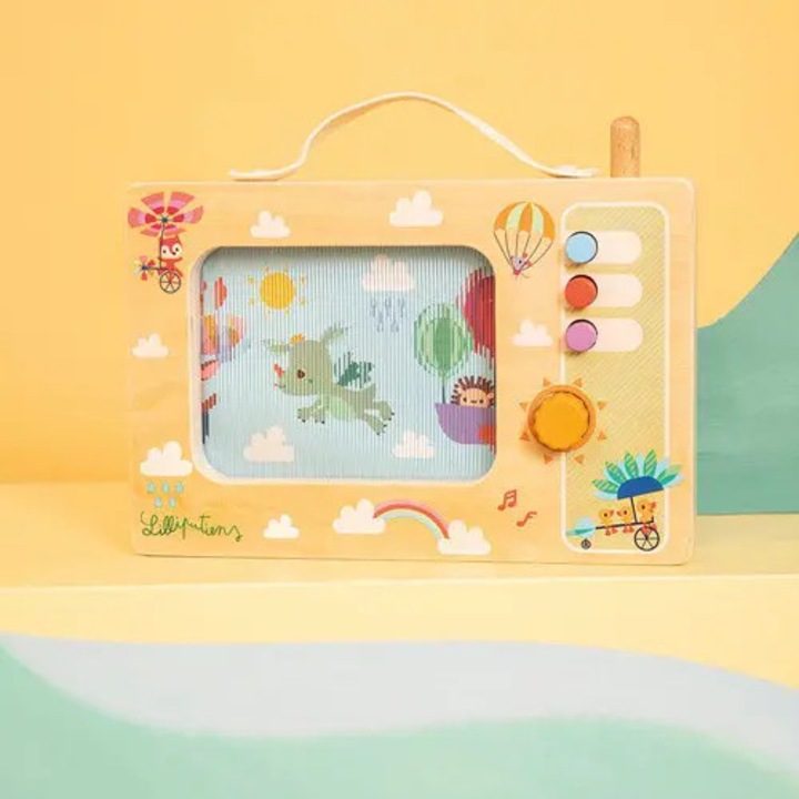 Jucarie interactiva din lemn, Smok Joe, 10 m+, multicolor