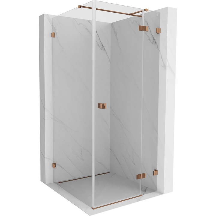 Mexen Lunar T cabina de dus cu deschidere dreapta 110 x 110 cm, transparent, aur roz - 834T-110-110-60-00-P