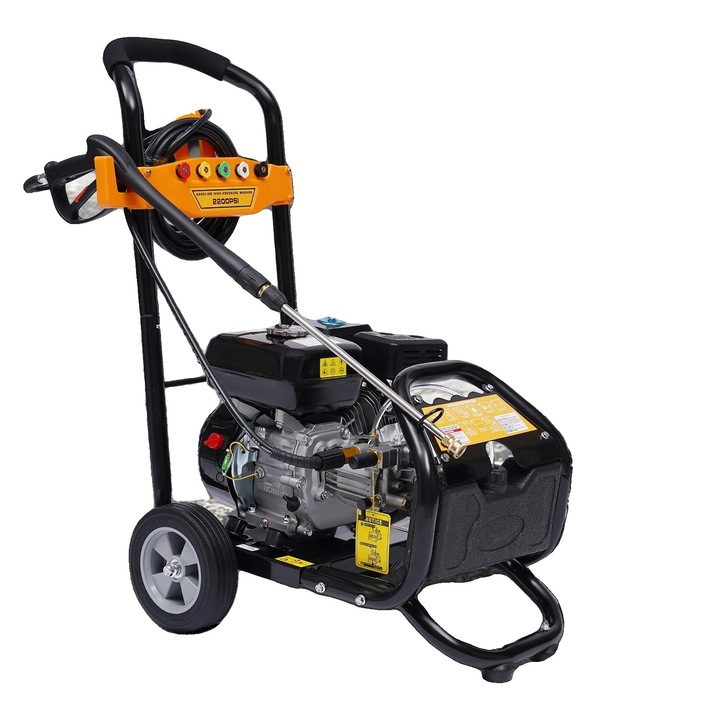 Aparat de spalat cu presiune, 2200 PSI, 7.5 HP, 5 duze, mobilitate usoara, 24x18x10 inchi