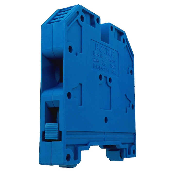 Regleta tablou electric pe sina DIN MRK 16mm – Albastru