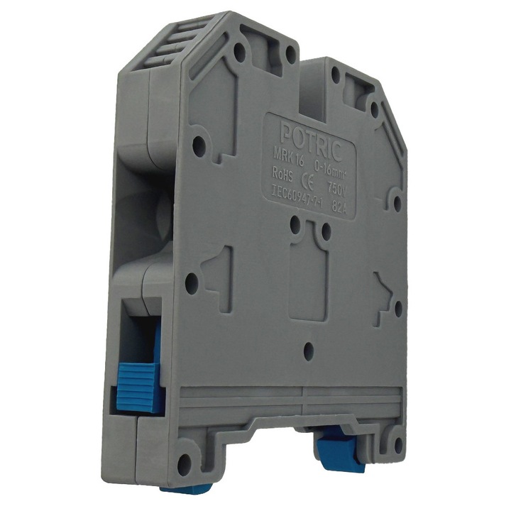 Regleta electrica BOTRIC MRK 16mm, 1P, 82A, Gri, 58 x 11.6 x 61 mm