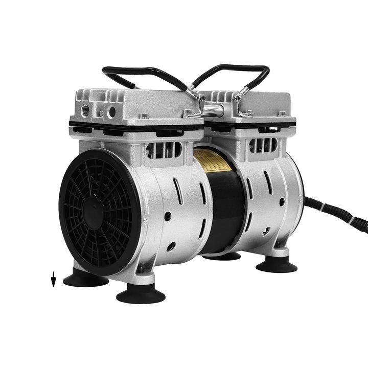 Pompa de vid, 2 cilindri, design fara ulei, 220V, 8bar, 550W, 120L/min