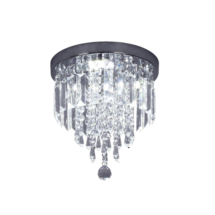 Candelabru moderna iluminare LED, negru, 3 surse de lumina, alb rece