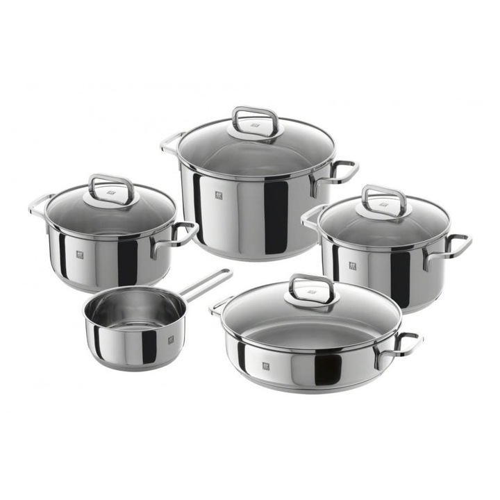 Zwilling Quadro – 5 részes edénykészlet, ezüst, 58 x 35 x 30 cm