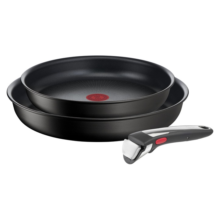 Tefal Ingenio Unlimited Edénykészlet Levehető Fogantyúval, 22/26 cm, Helytakarékos, Egymásra Rakható, Indukciós Kompatibilis és Tapadásmentes Réteggel, Könnyen Használható és Tisztítható, L39598