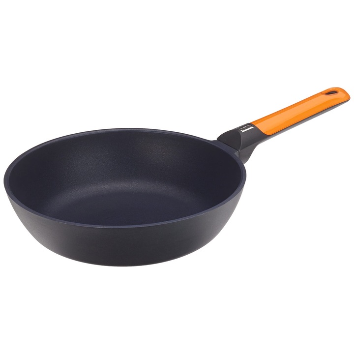 Bra Efficient Orange, Tigaie Adanca 28 Cm, Aluminiu Turnat Cu Invelis Antiaderent Platinum Plus, Potrivita Pentru Toate Tipurile De Plite, Inclusiv Inductie, Fara Pfoa