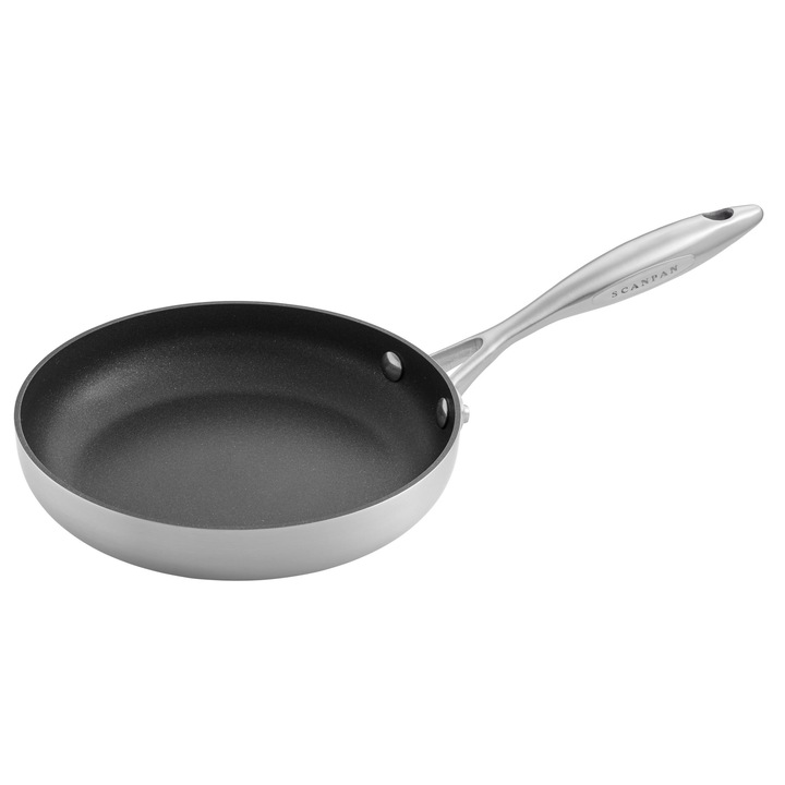 Scanpan Ctx Serpenyő 20 cm, Többfunkciós Indukciós Serpenyő Rozsdamentes Acél Fogantyúval, Minden Típusú Főzőlaphoz Alkalmas, Stratanium Tapadásmentes Réteg, Sütőben Használható
