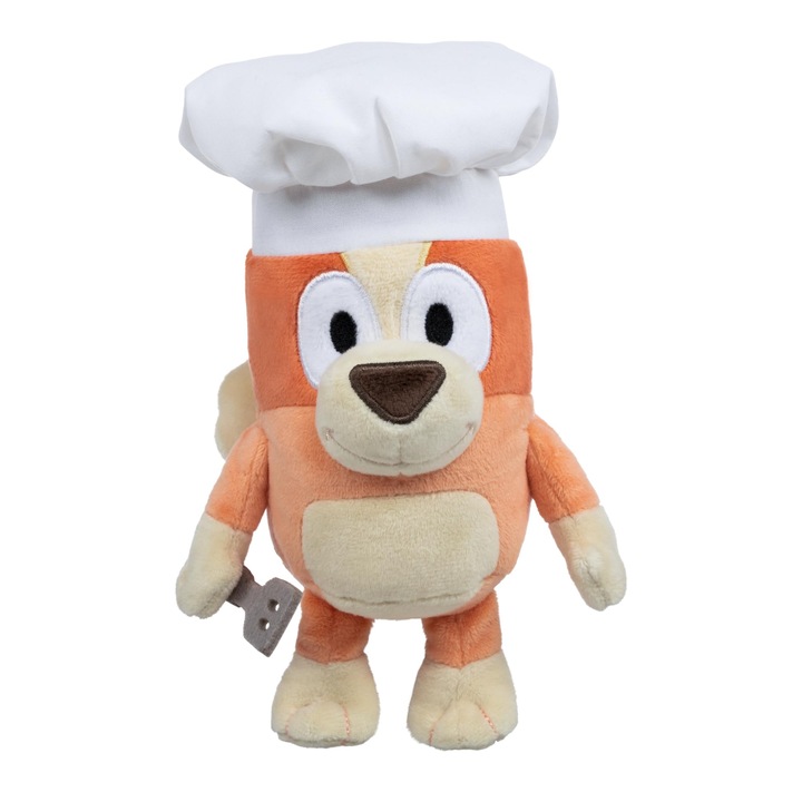 Bluey Friends Bingo Chef Plüss Játék Sapkával és Főzőkanállal, Többszínű