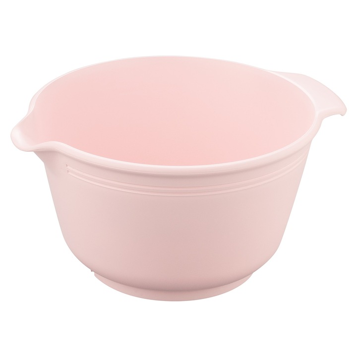 Dr. Oetker Keverőtál 3L, „Modern Baking - Retro Design” Sorozatból, Ütésálló Műanyagból Készült (Pasztell Rózsaszín) - Mosogatógépben Mosható, Mennyiség: 1 Darab
