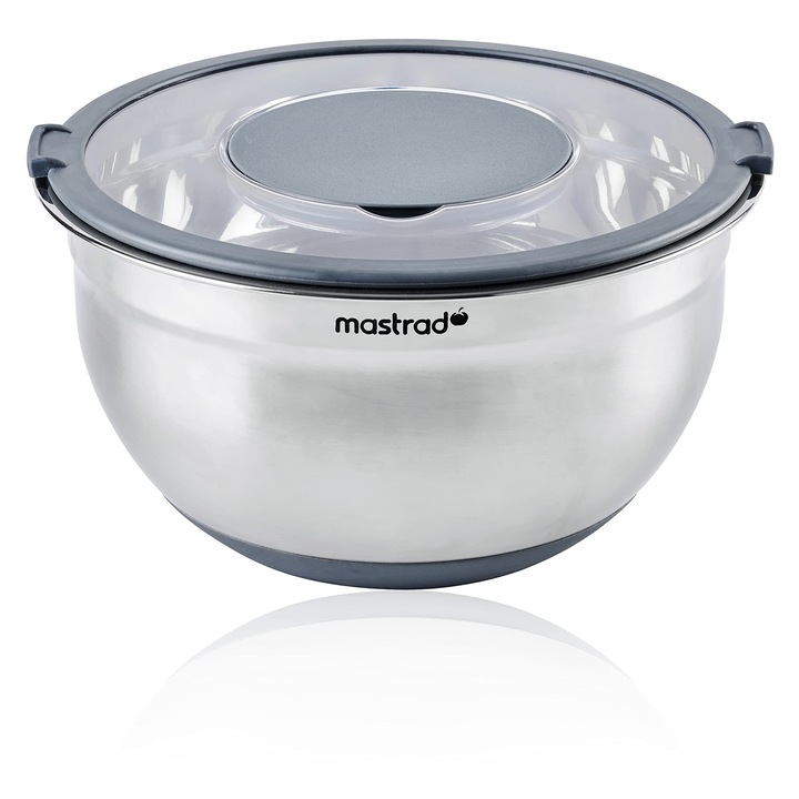 Bol De Amestecat Mastrad, Inox, Capac Transparent, 3L