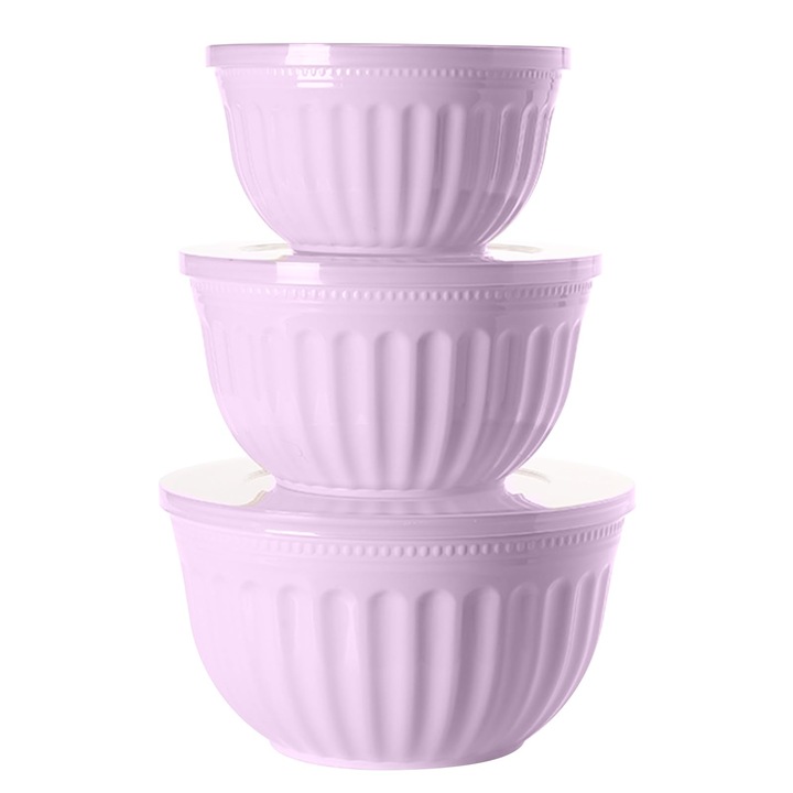 Diaxilu Set De Boluri Pentru Salata Cu Capace, Set De Boluri Mari Pentru Amestecat, 3 Piese, 2L/3L/4L - Boluri Mari Stivuibile Pentru Bucatarie, Fabricate Din Plastic Premium Fara Bpa, Potrivite Pentru Masina De Spalat Vase Si Cuptorul Cu Microunde (
