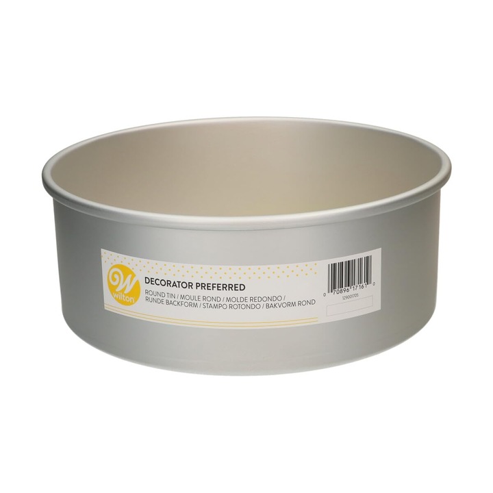 Wilton Kerek Extra Mély Tortasütő Forma - Magas Tortasütő Forma, Piteforma, Extra Magas Peremű Sütőforma - Ø 25 X 10 Cm, Ezüst