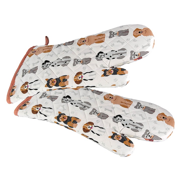 Spotted Dog Gift Company - Hőálló sütőkesztyűk, hosszú edényfogók kutya mintával, ajándék nőknek és férfiaknak