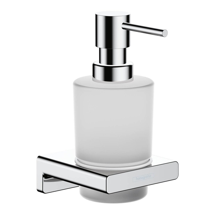 Hansgrohe Addstoris - Fali szappan- és lotionadagoló, folyékony szappanadagoló, rejtett rögzítés, fürdőszobai kiegészítő, krómozott, 41745000