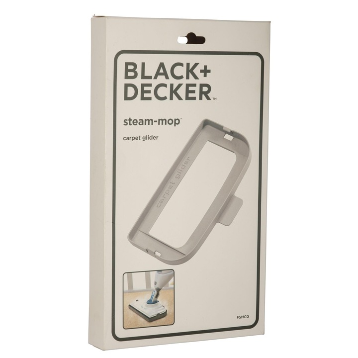 Black+Decker Szőnyegtisztító csúszka gőzfelmosókhoz (szőnyegek és kárpitok kíméletes tisztításához, kompatibilis az Fsm1610, Fsm1620, Fsm1630 és Fsmh16Xxx gőzfelmosókkal) Fsmcg-Xj