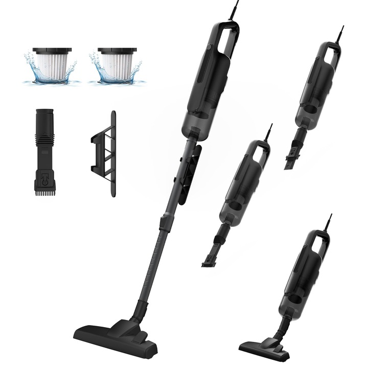 Aspirator Cu Fir Verslife C8Pro, 30000Pa/600W, Vertical 6 In 1, Cablu 5m, Usor Si Silentios, Furtun Extensibil